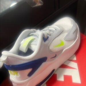 Nike Kids White and Blue Sneakers